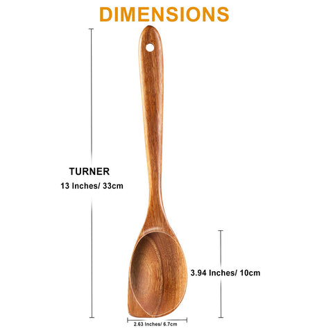 FunCee Acacia Spoons natural oil finish preserves wood quality