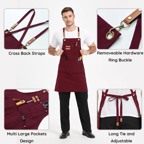 FunChaos durable canvas apron resists stains and wear