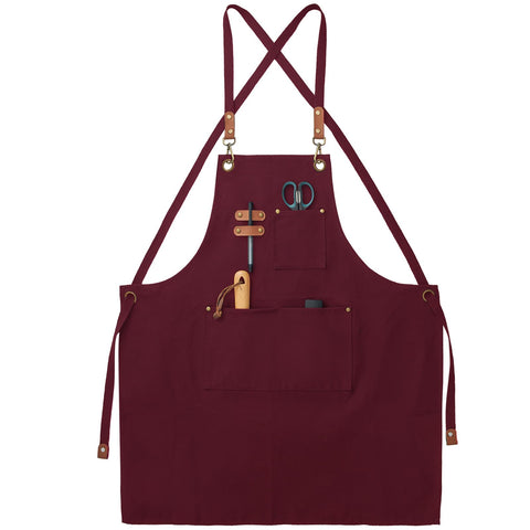 FunChaos canvas apron cross-back design for all-day comfort