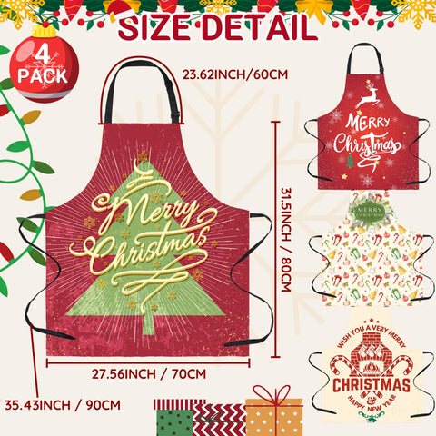 FunChaos Christmas apron with socks motif for mess-free cooking