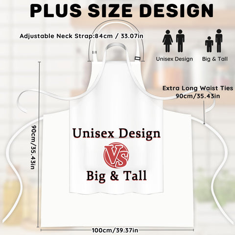 FunChaos plus-size apron closeup of two pockets for tools and towels