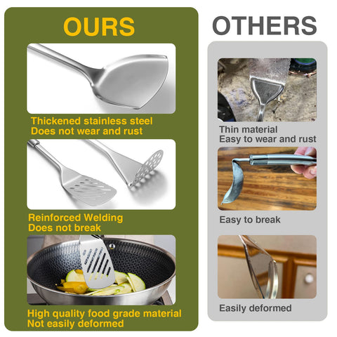 Fungun 28pc slotted-spoon drains sauces neatly for serving.