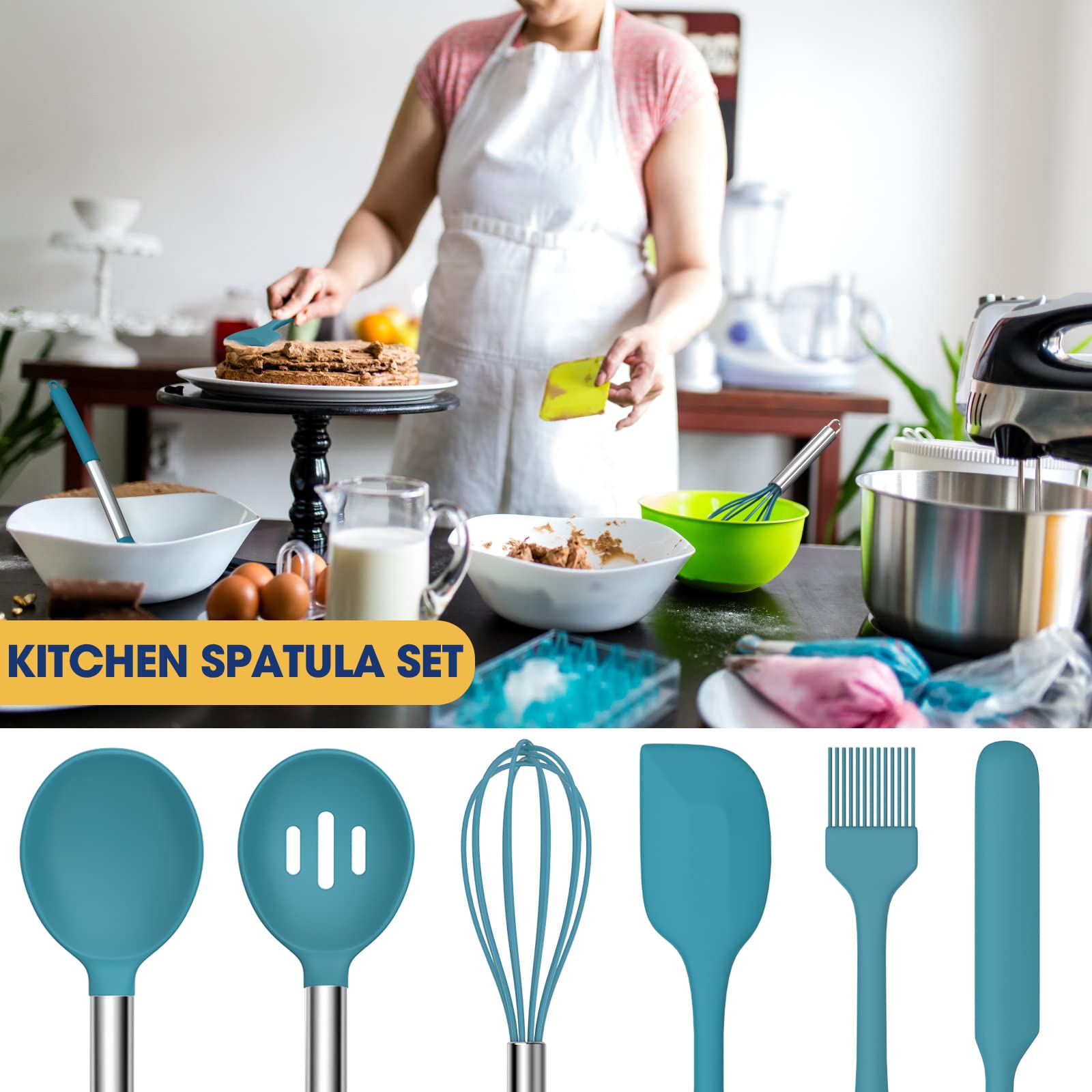 Fungun ergonomic holder base keeps utensils dry and organized on the counter.