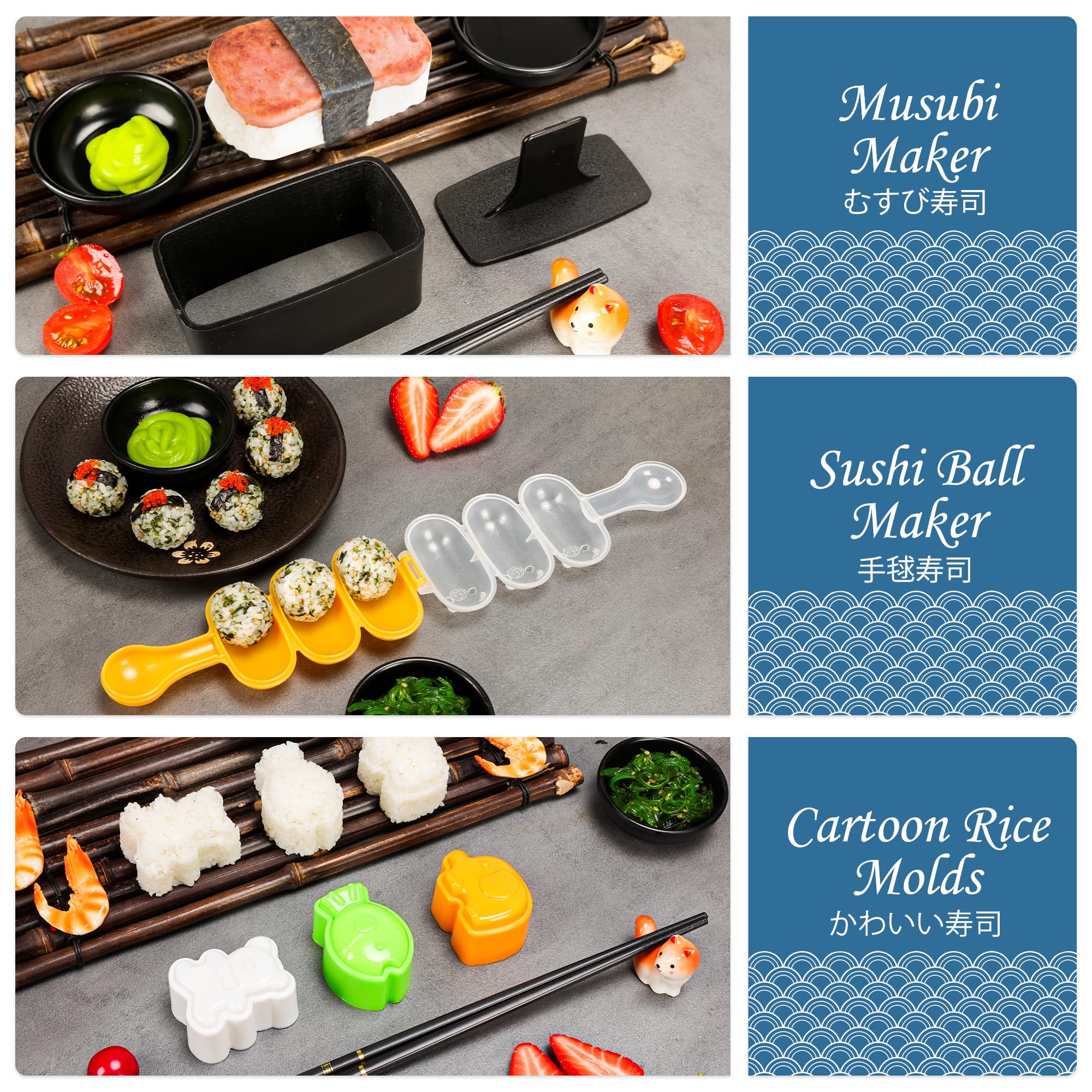 FUNGYAND bamboo sushi mats provide a durable rolling surface.