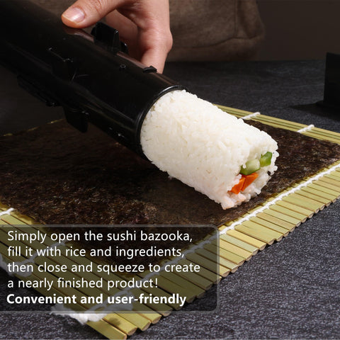 FUNGYAND nigiri press helps shape neat nigiri for beginners.
