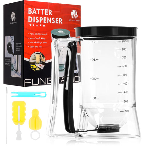 FUNGYAND Pancake Batter Dispenser with 900ml capacity for batch cooking.