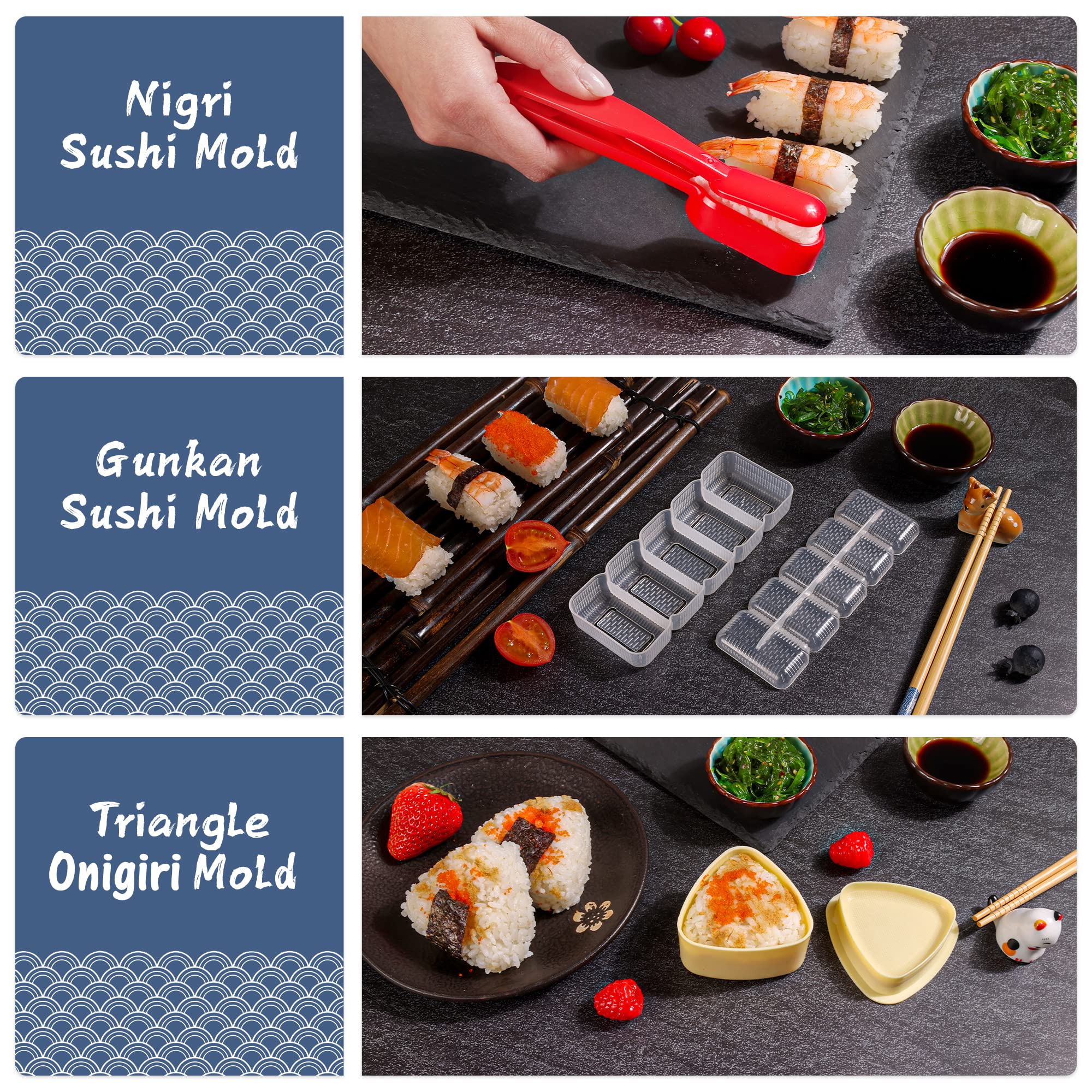 FUNGYAND Sushi mats provide a durable rolling surface for neat sheets.