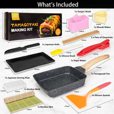 FUNGYAND Tamagoyaki pan interior nonstick coating for easy release