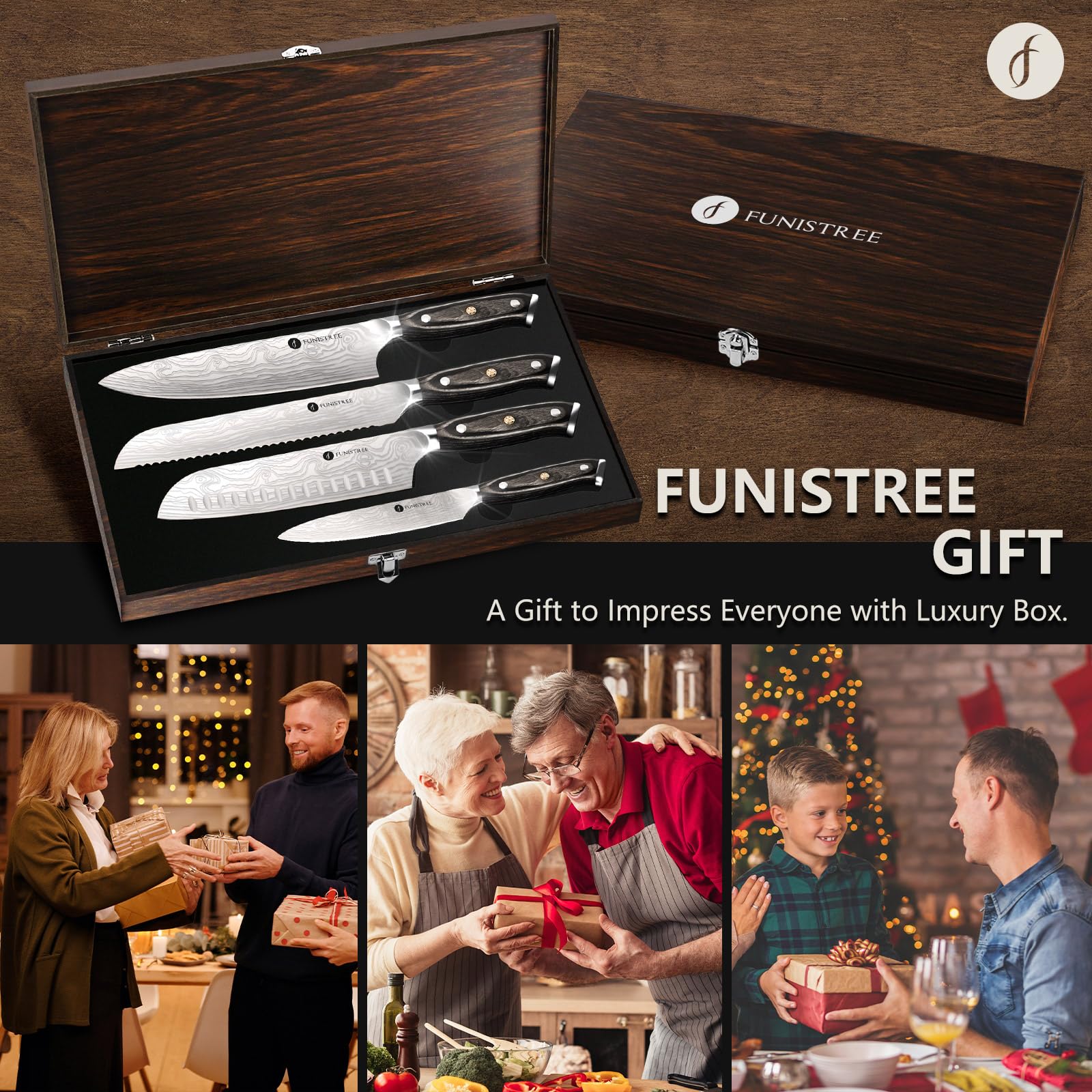 Funistree Pakka wood handle offers ergonomic, balanced grip.