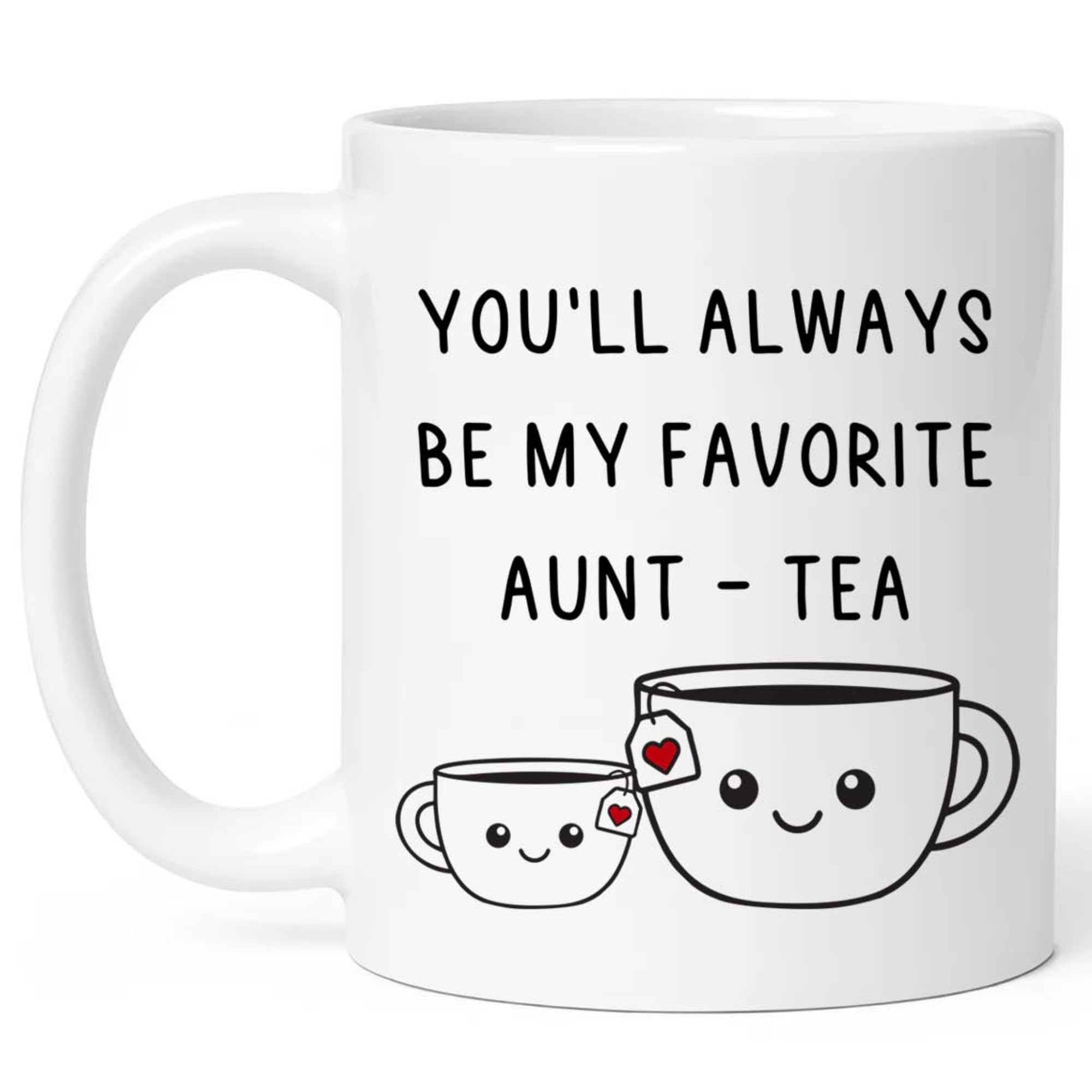 FUNITZ Aunt tea cup with double-sided print for everyday gifting