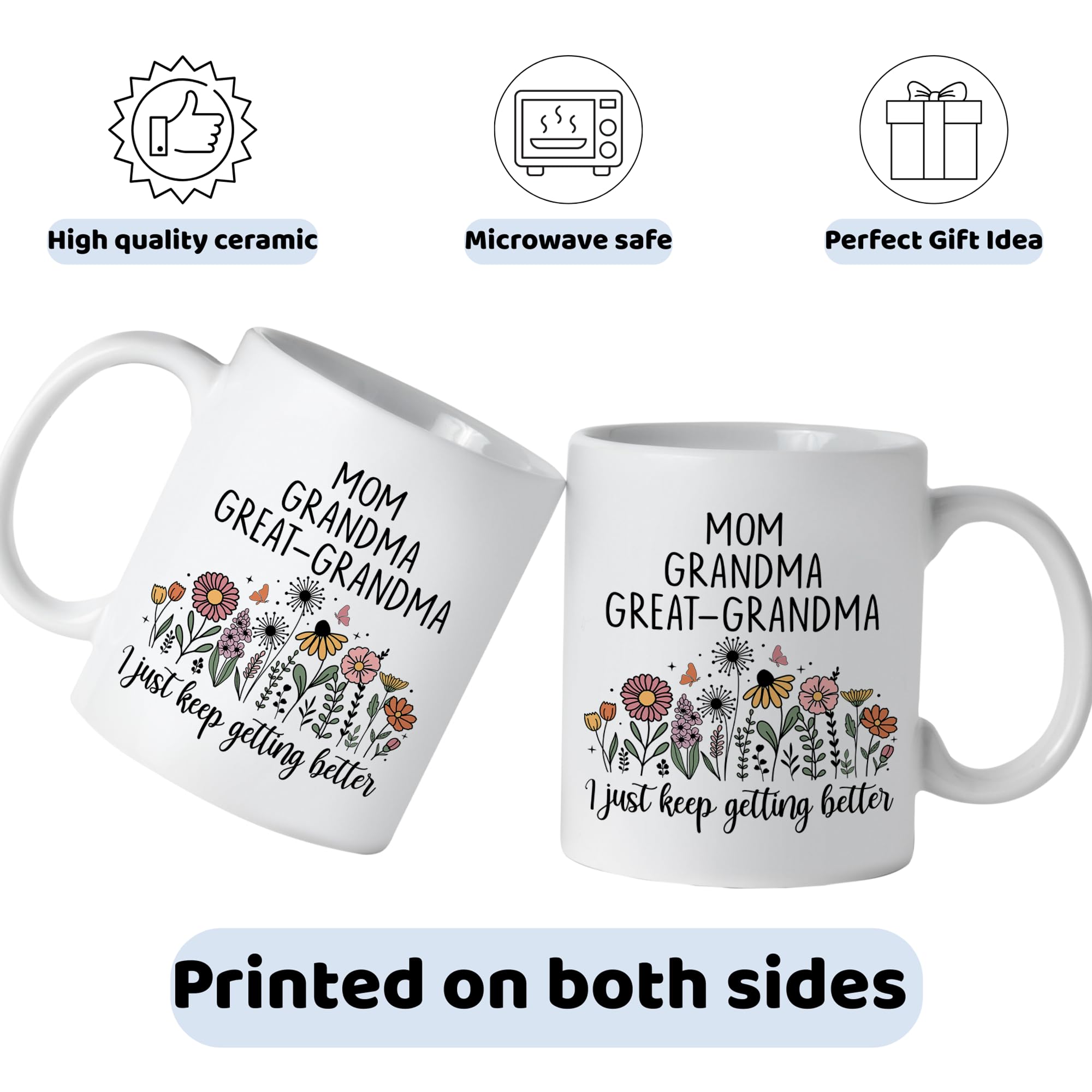 FUNITZ great grandma mug morning coffee scene, cozy moment at home