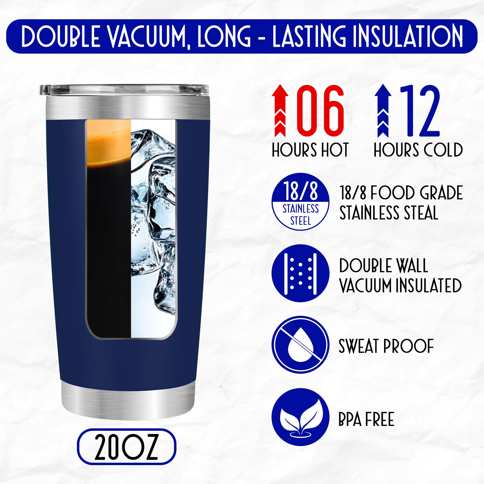 FUNITZ insulated tumbler keeps coffee hot for busy mornings.
