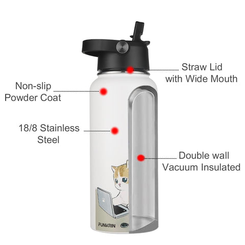 Funkrin 18/8 stainless steel construction is BPA-free and rust-resistant.