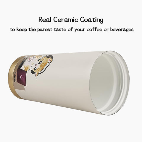 Funkrin mug showing 2 in 1 spout with built in straw for sipping on the go.