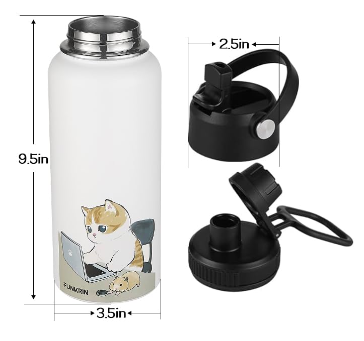 Funkrin bottle features matte powder coating for a secure grip on the go.