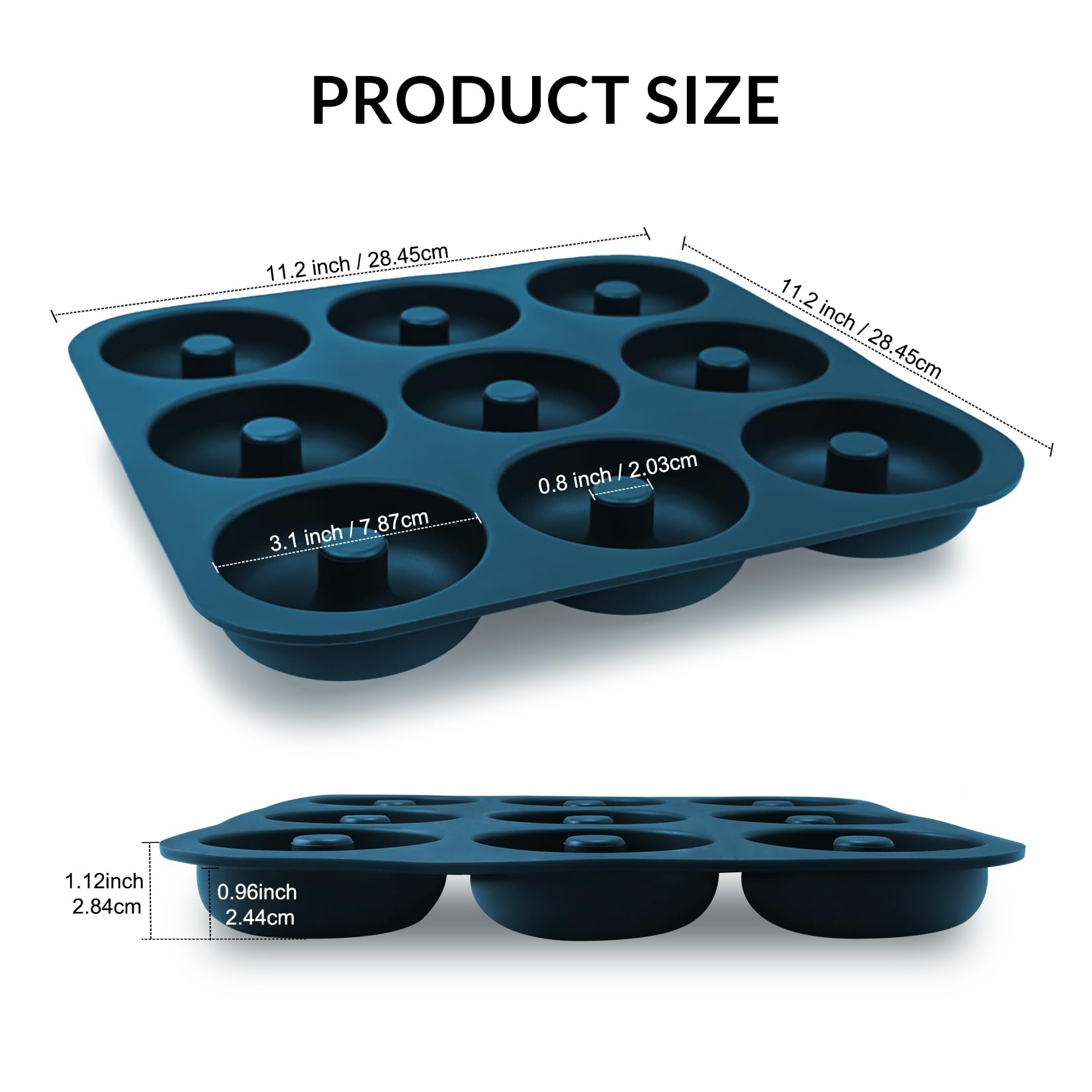 FUNLAVIE BPA-free silicone donut pan ensures safe, odorless baking.