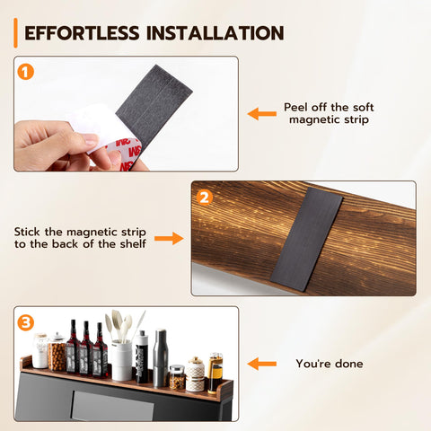 Fun Memories spice organizer on shelf keeps ingredients organized and accessible.