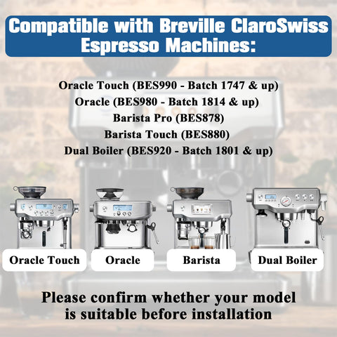Step-by-step Funmit installation demonstrating soaking and insertion into Breville unit.
