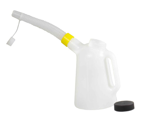 Funnel King 1L translucent HDPE container with lid to keep debris out during storage