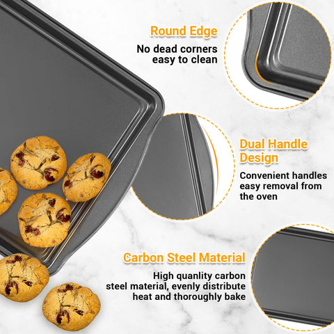 Funnydin 15-inch baking pan emphasis on warp-resistant steel for even roasting