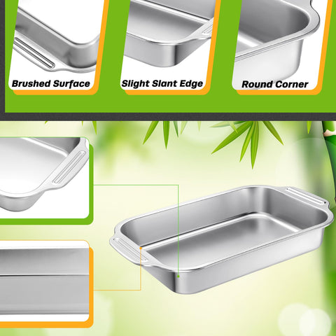 Funnymoom 9x13 two-pack cake pans ideal for cakes and casseroles.