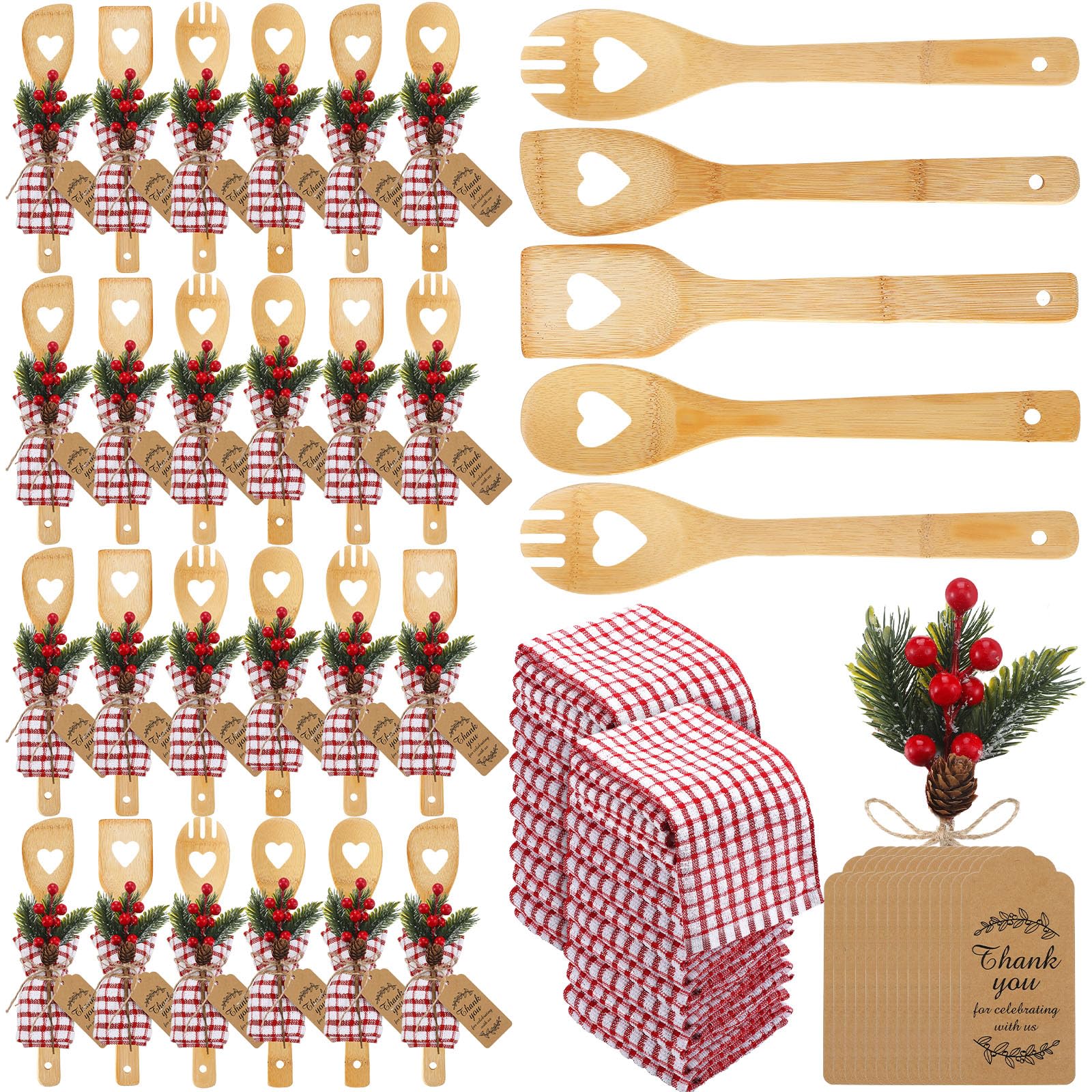 Funnymoom Christmas heart utensils on display for festive cooking
