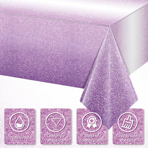 Waterproof, stain-resistant material keeps tables clean during parties.