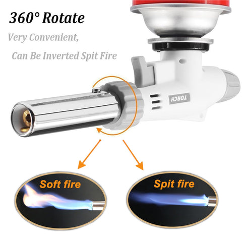 FunOwlet 360-degree action torch for versatile flame profiles