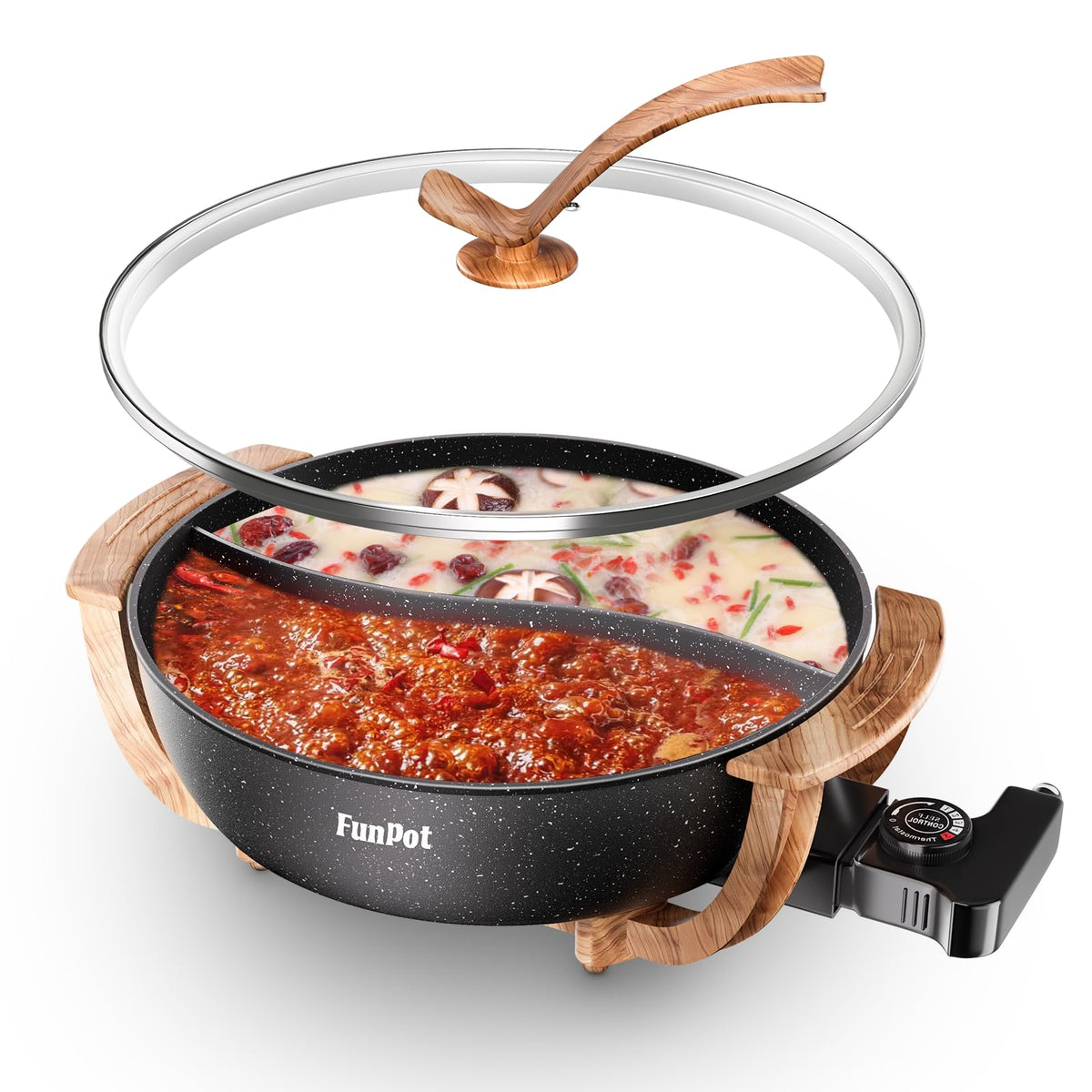 FunPot interior nonstick surface for easy cleanup and quick meals.