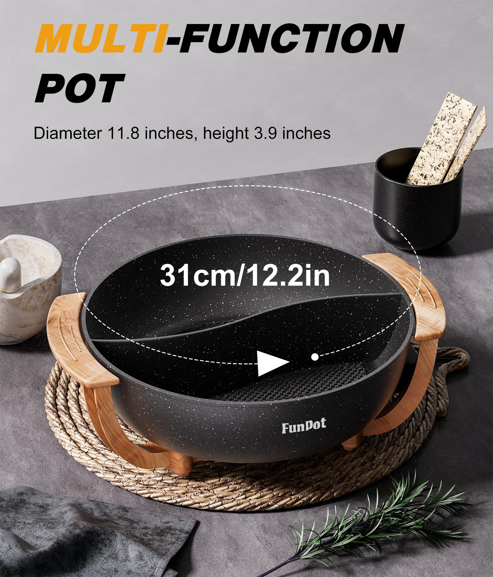 FunPot safety glass lid lets you watch progress safely.