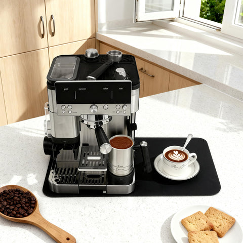 Funria ES601 mat helps maintain a neat, durable coffee station.