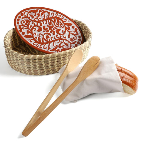 Funsky Hostess bread warmer basket keeps bread warm and ready to serve