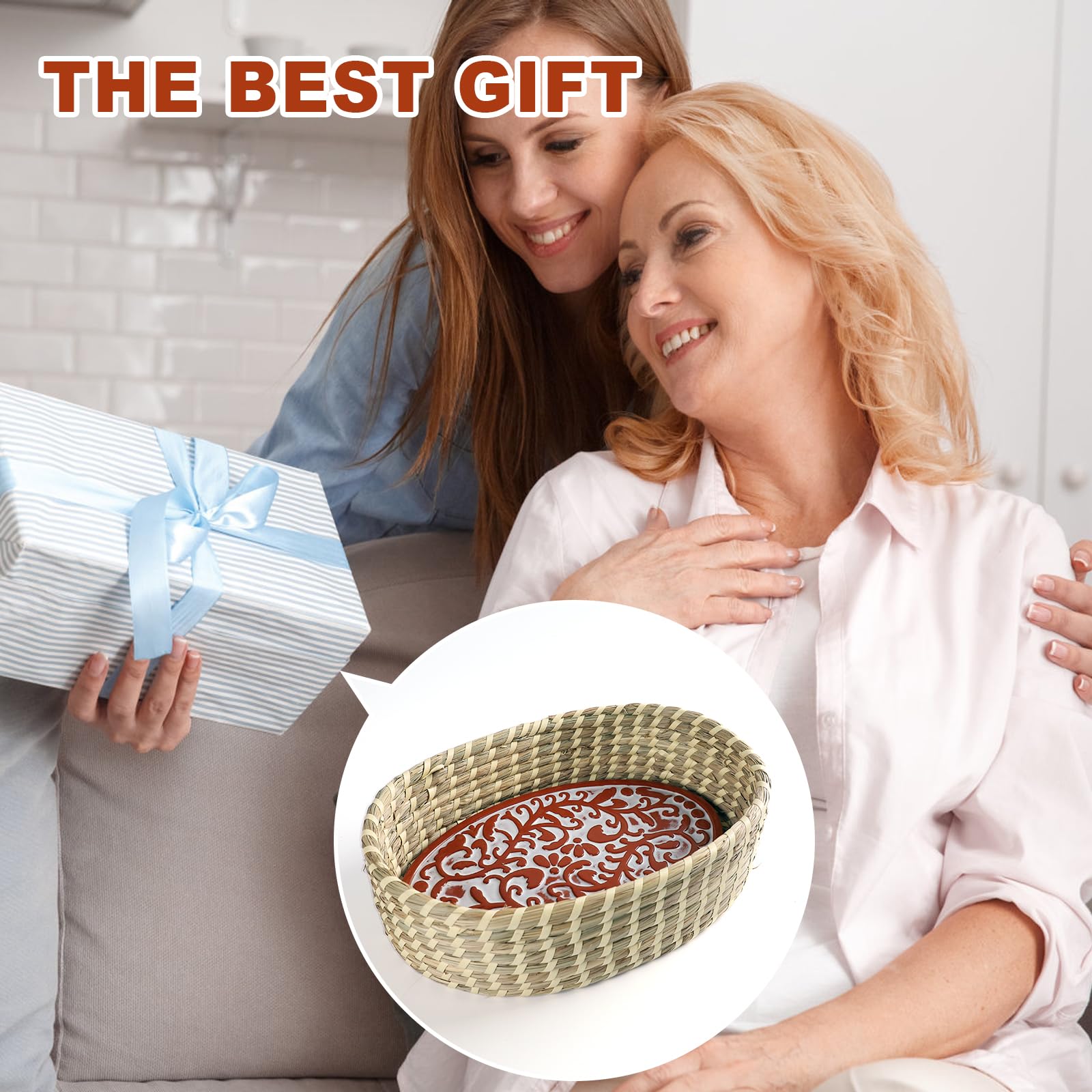 FunSky ceramic bread warmer set adds practical warmth to any bread table.