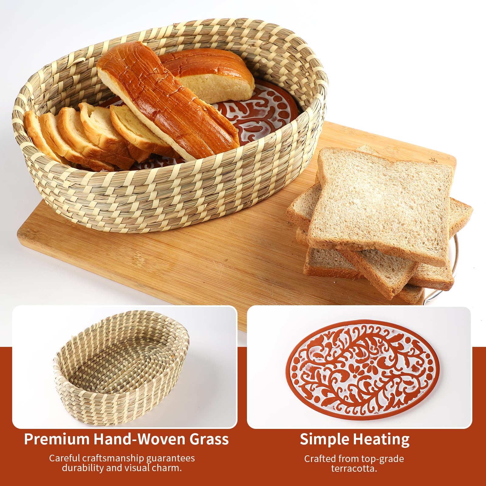 FunSky tortilla-warmer basket preserves warm tortillas for family meals and parties.