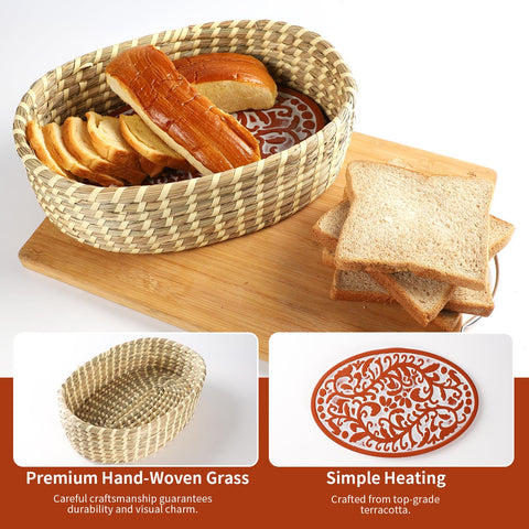 FunSky tortilla-warmer basket preserves warm tortillas for family meals and parties.