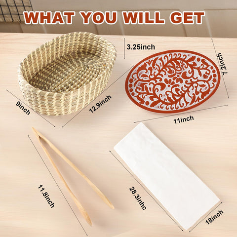 Funsky terra-cotta stone insert evenly heats bread for warmth