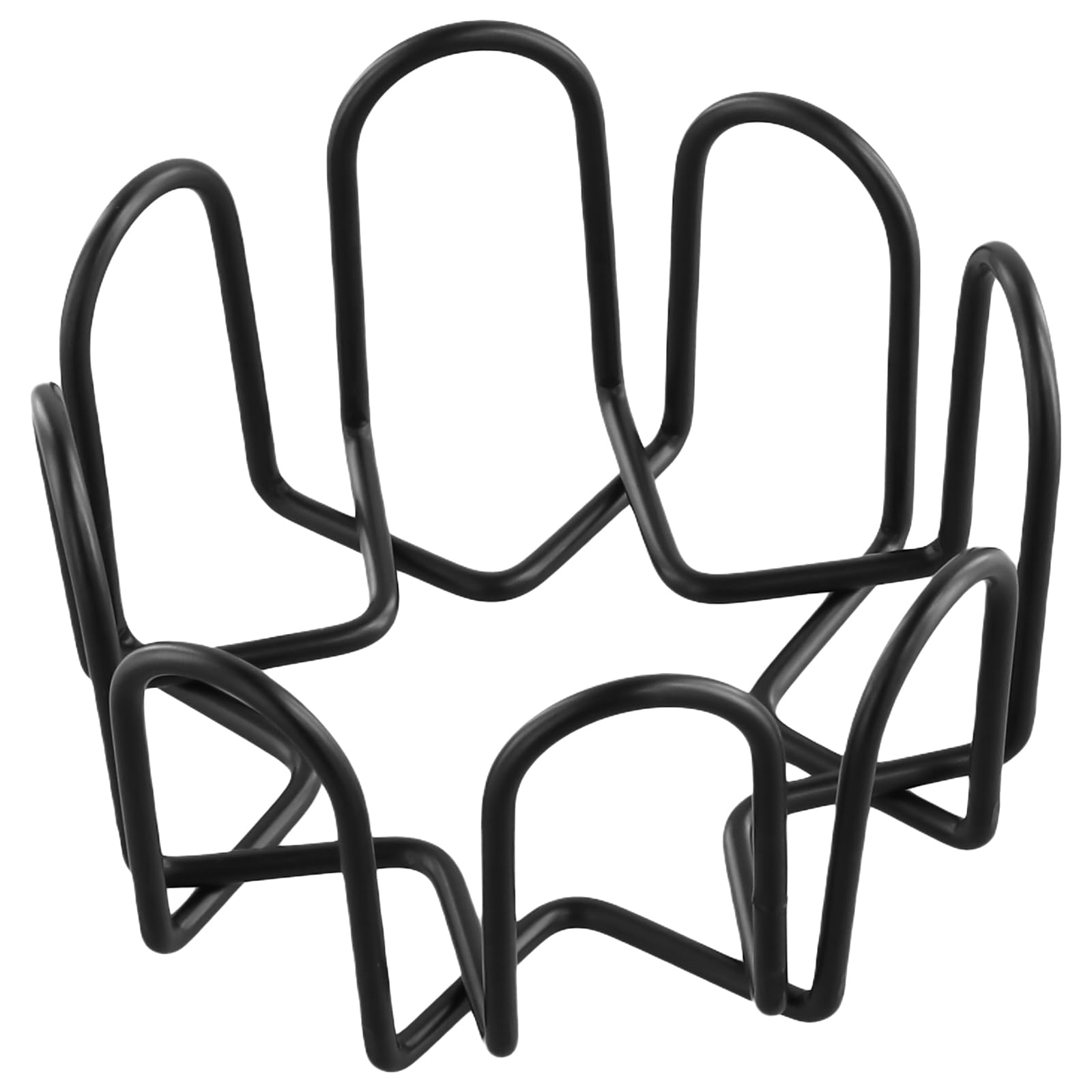 Funsuei black iron coaster rack offers durable, rust-resistant storage.