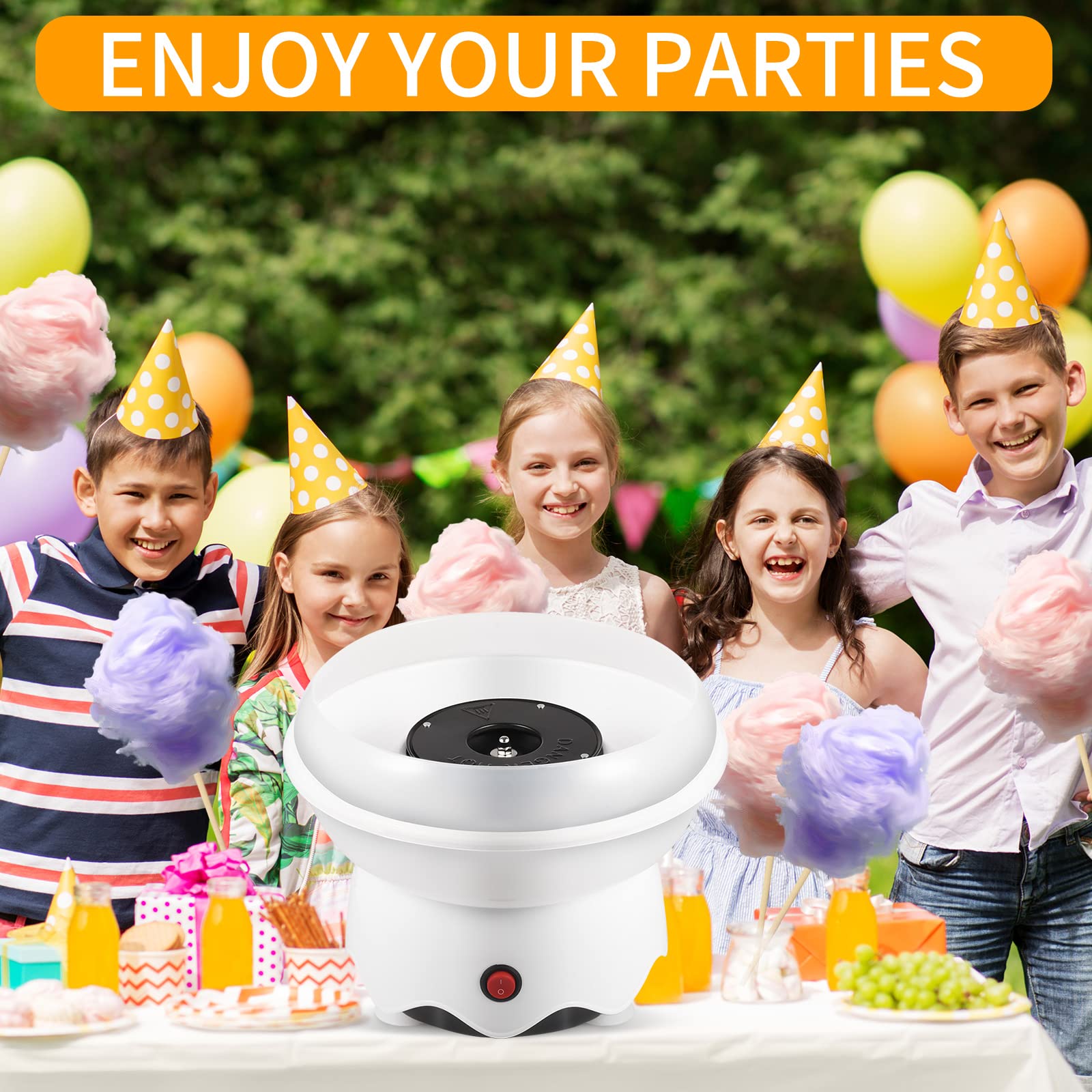 FUNTELL mini cotton candy machine easy cleaning design