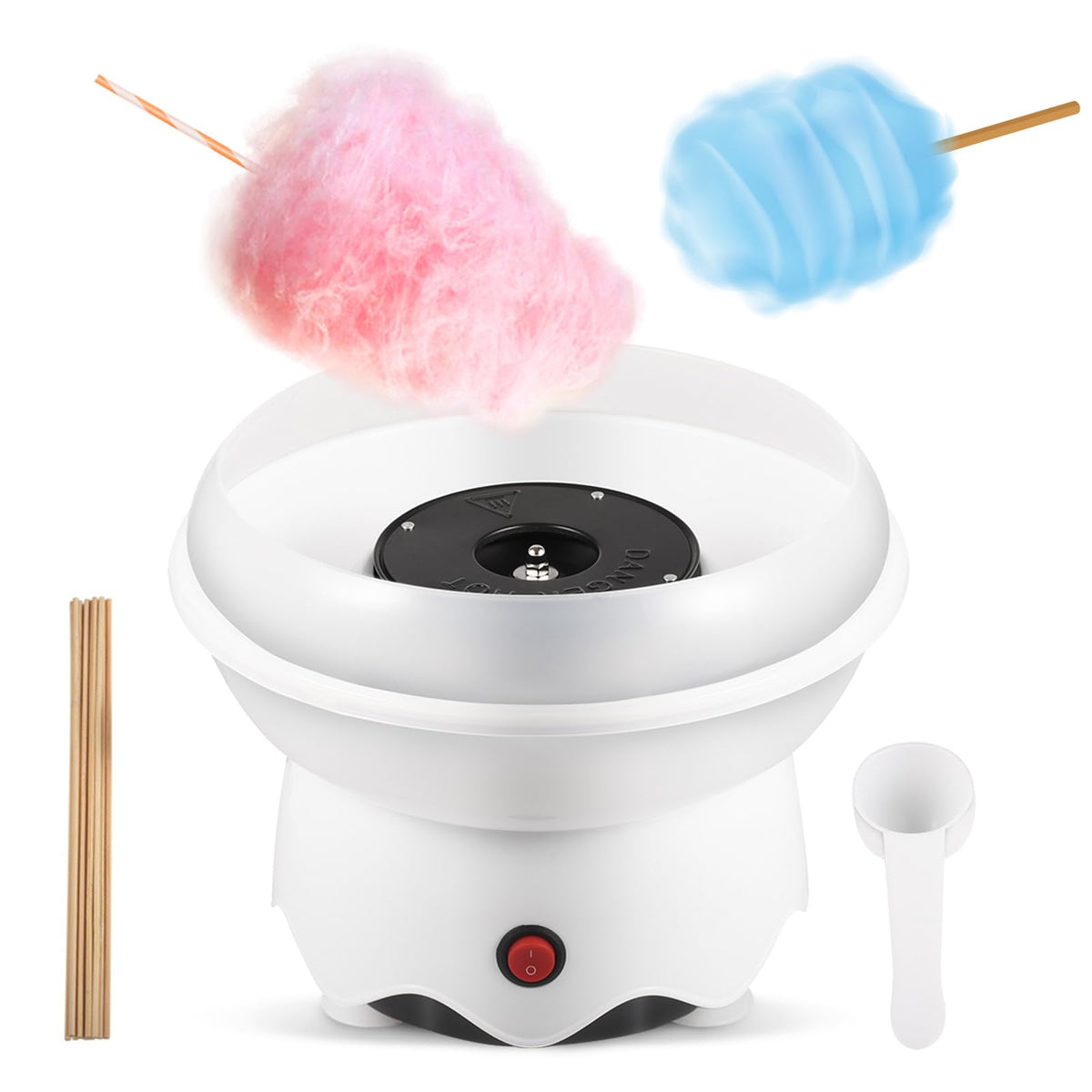 FUNTELL mini cotton candy machine top view for home use