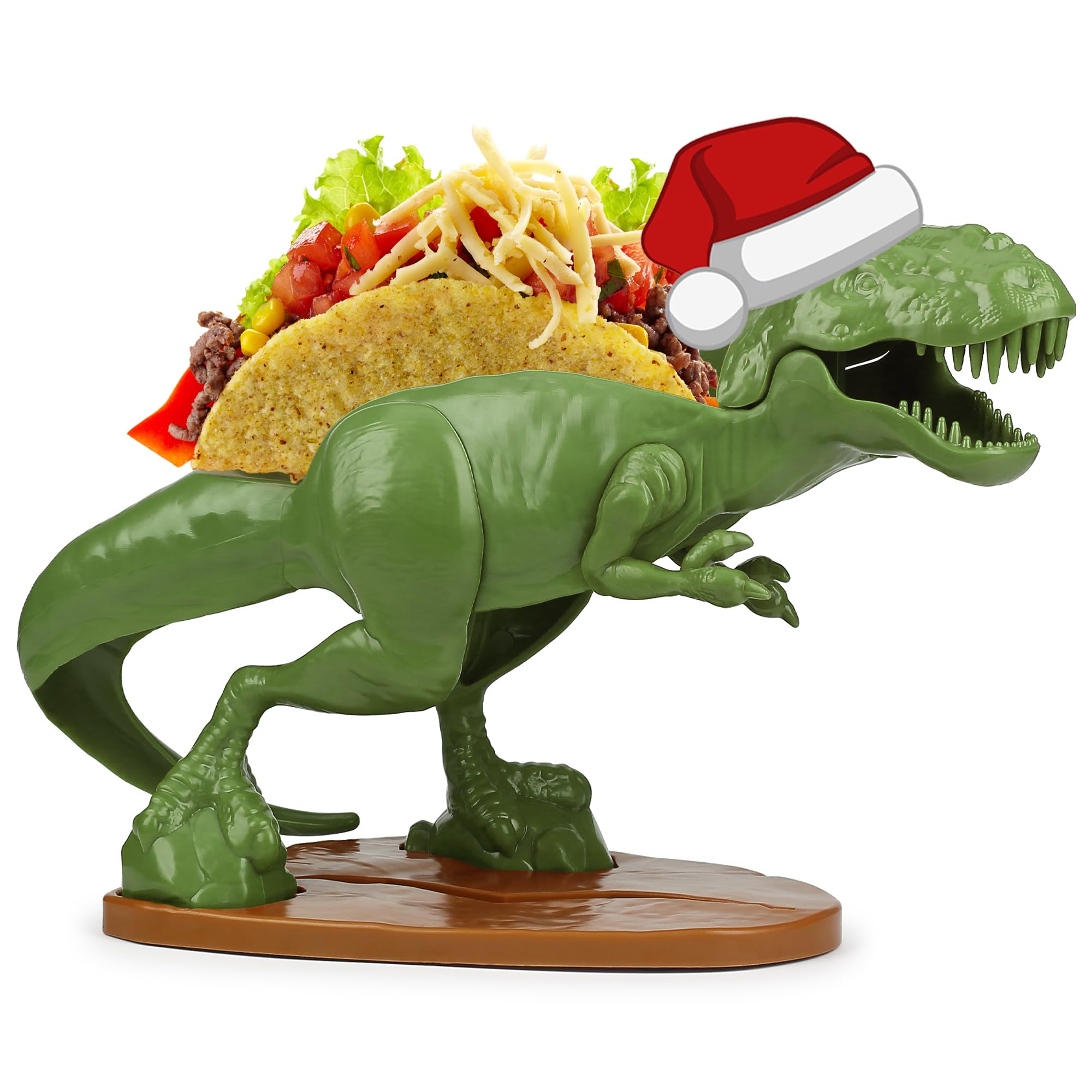 Funwares Tacosaurus front view holds two tacos for easy serving