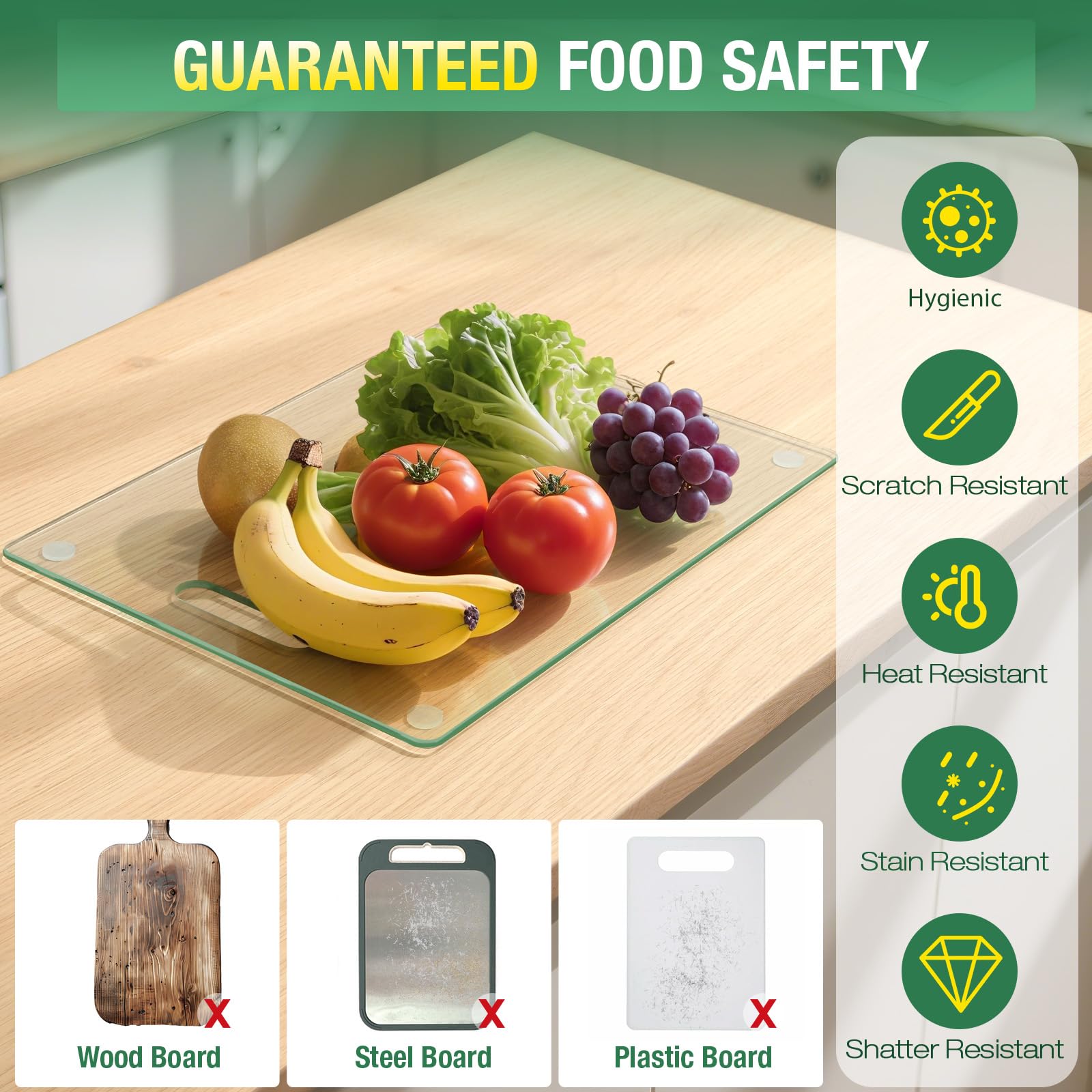 FUOAUYK dishwasher-safe design simplifies cleaning after meal prep