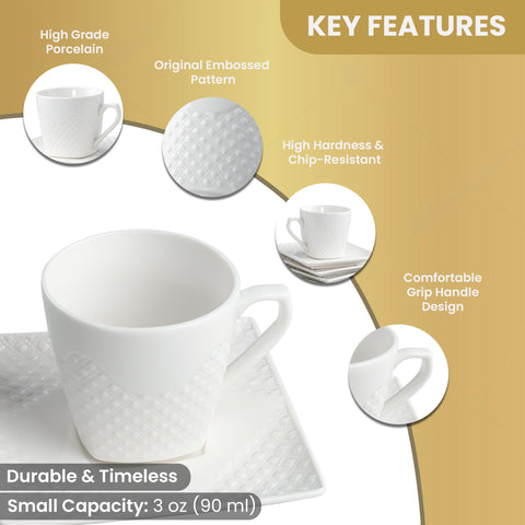 FUOCCI 3oz cup in use captures rich aroma and crema in a compact serving.