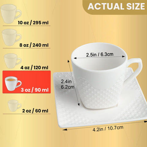 FUOCCI ceramic saucer edge detail showing durability and easy maintenance.
