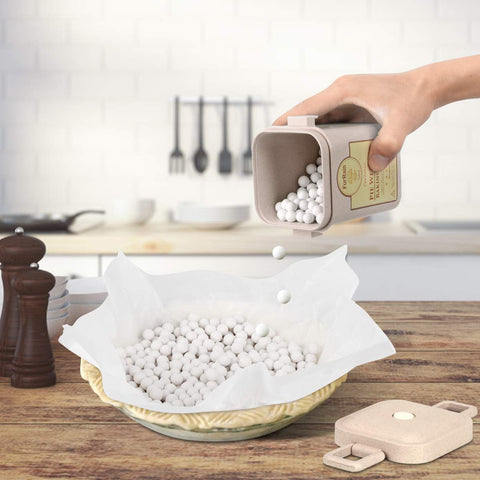 Oven-safe FurRain pie weights up to 480°F for crisp crusts.