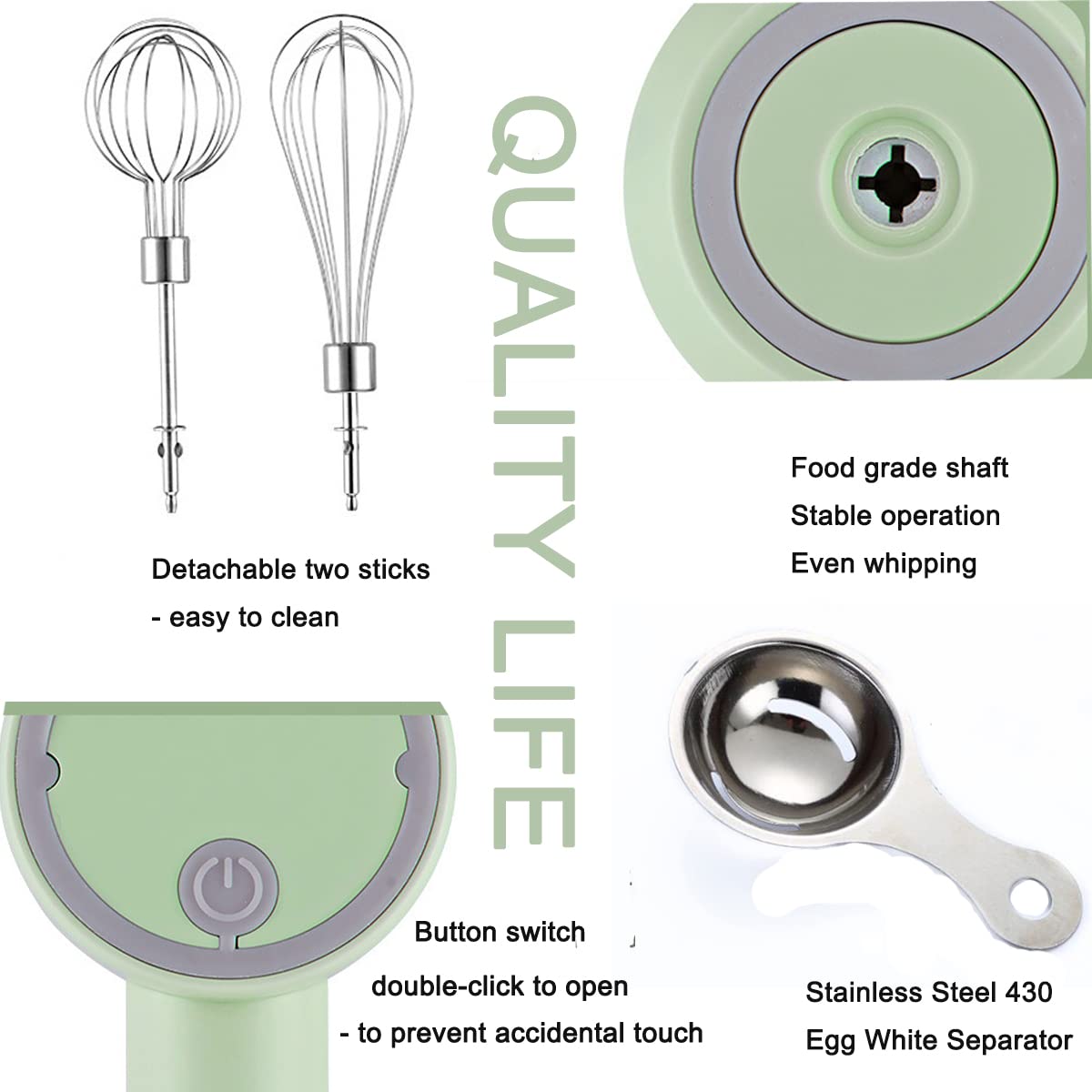 FURVOCHY cordless mixer charging via USB for convenient use anywhere