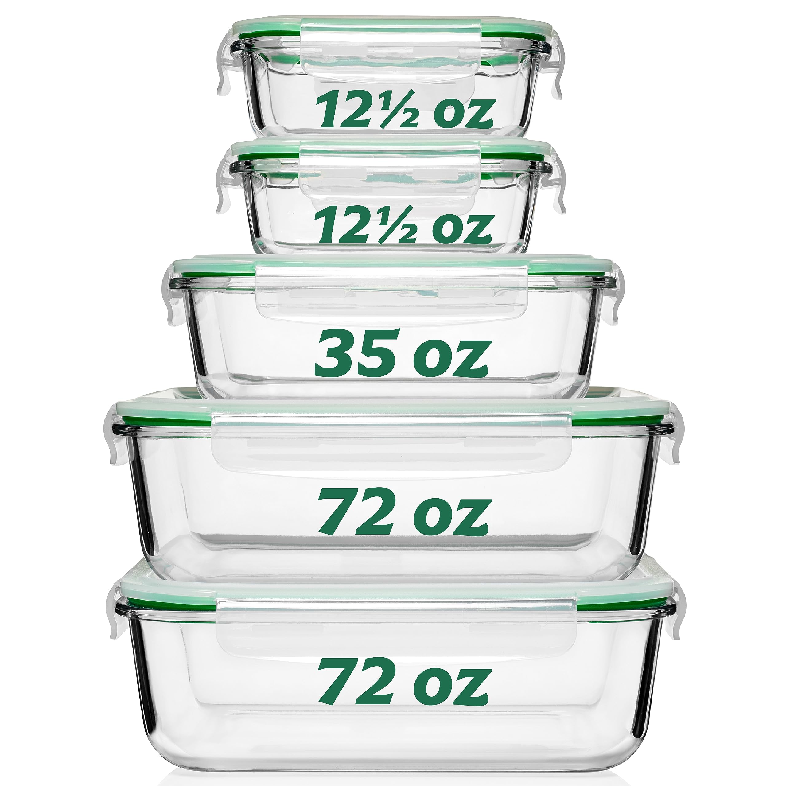 Fusion Gourmet 72oz large glass container for leftovers