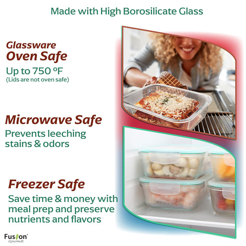 Fusion Gourmet airtight and leakproof lids prevent spills