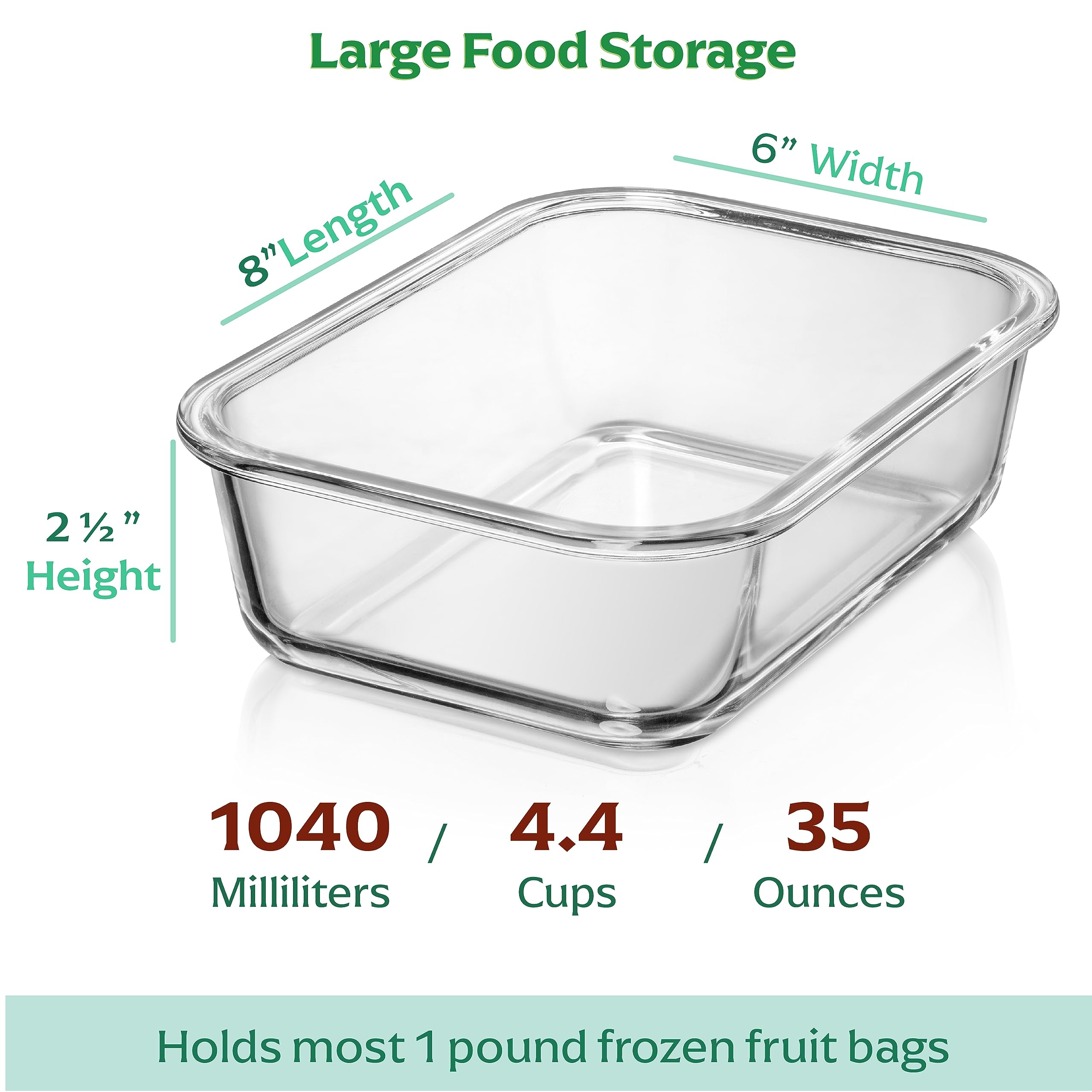 Fusion Gourmet borosilicate glass resists cracks for daily reuse.