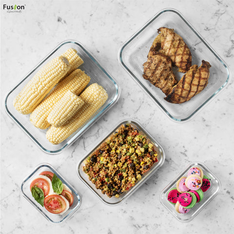 Fusion Gourmet snap-lock lids provide airtight, leakproof seals