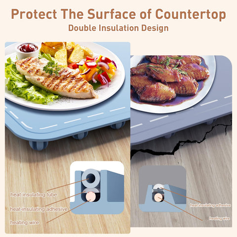 Fussion warming mat features child lock and anti-scalding for family safety.